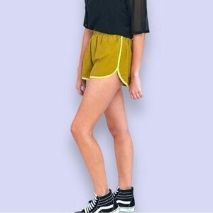 BDG by Urban Outfitters Dazed Dolphin Athletic Shorts Green/Yellow Women’s Small